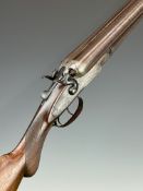 Midland Gun Company 12 bore side by side hammer action shotgun with engraved locks featuring dogs