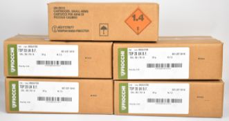 One-thousand-two-hundred-and-fifty 20 bore Fiocchi Top 20 24g 7.5 shot shotgun cartridges, all in