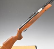 Weihrauch HW77K .177 underlever air rifle with chequered semi-pistol grip and forend, raised cheek