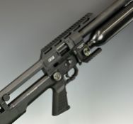 Reximex IXIA .22 PCP FAC carbine air rifle with textured pistol grip, composite skeleton stock,
