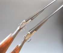 A pair of William Evans 12 bore side by side sidelock ejector shotguns each with named and