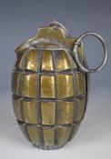 British inert Mills bomb / hand grenade, number 36 MRK1 to screw in base