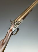 William Moore percussion tubelock side by side double barrelled sporting gun with named and engraved