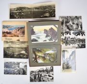 WW1 postcard album including Army Service Corps soldiers, studio photo / cards, Le Havre, Grand-