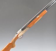 Rizzini 12 bore over and under ejector shotgun with engraved sidelock plates, trigger guard,