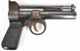 Webley Junior .177 air pistol with named and chequered composite grips and adjustable sights, serial