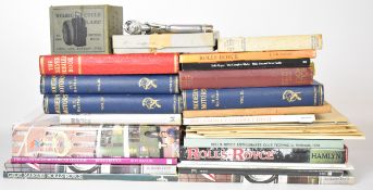 Rolls-Royce and other vintage car interest books and collectables, including Rolls-Royce