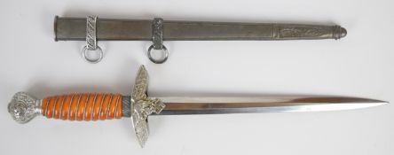 German WW2 Third Reich Nazi Luftwaffe dagger with maker's mark Eickhorn Solingen to ricasso, a