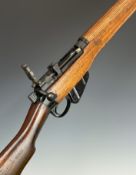 Lee-Enfield No 4 Mk I .410 shotgun converted .303 bolt-action service rifle with adjustable pop-up