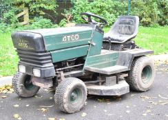 Atco 12 36 electric start ride on mower or garden tractor, with grass collector and powered brush