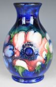Moorcroft pedestal vase decorated in the Anemone pattern, H12cm
