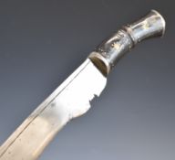 Oversize kukri with decorated handle and 75cm blade. PLEASE NOTE:- Before bidding please ensure that