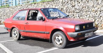1984 Volkswagen Polo Classic 3 door saloon 1050cc petrol manual car, registration number A960 RCJ.