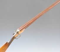 W J Jeffery & Co 16 bore side by side hammer action shotgun with name and engraved locks,