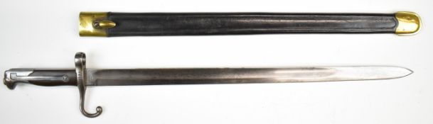 Italian 1870 pattern Vetterli bayonet with downswept quillon, external leaf spring, KM5114 to