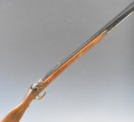 Deactivated Mendi Hawken pattern .45 percussion hammer action rifle with engraved hammer, fixed
