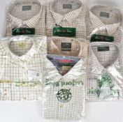 Seven Alan Paine, Hoggs of Fife and Oxford Blue gentleman's shirts, sizes 2XL-5XL, all unworn and in