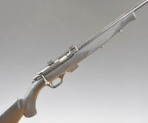 Mossberg 817 .17 HMR bolt-action rifle with composite stock, chequered semi-pistol grip, sling and