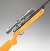 BSA Meteor Mk IV .22 air rifle with semi-pistol grip and BSA 4x40 scope, serial number TG66309.