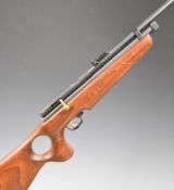 SMK TH78D .22 bolt-action CO2 air rifle with thumb-hole grip, raised cheek piece and adjustable