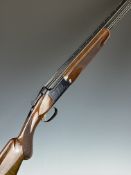 Browning Citori 20 bore over and under ejector shotgun with named underside, engraved locks,