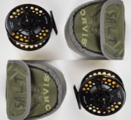 Orvis Battenkill large Arbor IV salmon fly fishing reel and a Lamina 95 reel