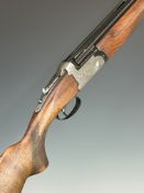 AYA Yeoman 12 bore over and under ejector shotgun with engraved locks, underside, top plate and