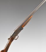 Ward & Sons .410 folding poacher's shotgun with chequered grip and forend, engraved lock and 26.5