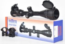 Milbro Clearview dual-illuminated 3-9x40 AOEG air rifle scope, in original box with accessories