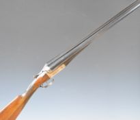 Watson Brothers 12 bore side by side ejector shotgun with named and engraved locks, engraved