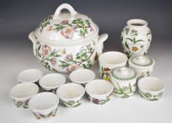 Portmeirion decorative and oven ware decorated in the Botanic Garden pattern including twin