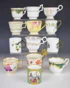 19th/20thC tea ware including footed Swansea cup marked Pellat and Green, Swansea to base, Sèvres