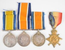 Four South Africa WW1 medals comprising 1914/1915 Star and War Medal named to Pte G.J.J Welgemoed