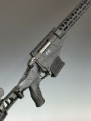 Sabatti ST-18 .308 bolt-action rifle with textured pistol grip, adjustable skeleton stock, multi-