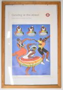 Paula Cox 1994 Dancing in the street art on the underground, London Underground poster, 75 x 50cm,