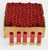 A collection of 10 bore shotgun cartridge cases.
