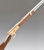 Rossi .38/357 Winchester style underlever-action rifle with adjustable sights and 20 inch inch