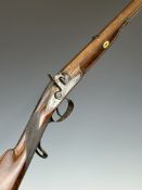 John Blissett .38 percussion hammer action muzzle loading rifle with named and engraved lock,