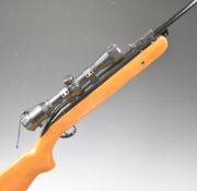 BSA Mercury Mk I .22 air rifle with semi-pistol grip, raised cheek piece and BSA Essencial scope,