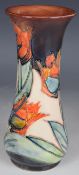 Moorcroft pedestal vase decorated in the Tulip pattern, H21cm