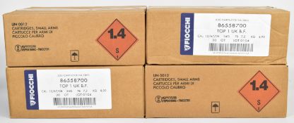 One-thousand 12 bore Fiocchi Top 1 24g 7.5 shot shotgun cartridges, all in original boxes. PLEASE