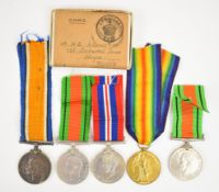 British Army WW1 medal pair comprising War and Victory Medal named to 186742 Cpl E C Adams, Army