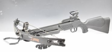Barnett Lightning crossbow with textured semi-pistol grip, composite stock and adjustable sights.