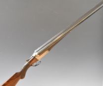 Deactivated Edward Whistler 12 bore side by side shotgun with named and border engraved locks,