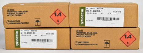 One-thousand 20 bore Fiocchi GFL 28g 7 shot shotgun cartridges, all in original boxes. PLEASE NOTE