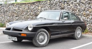 1979 MGB GT 1.8 litre petrol classic car, registration number AEU 573V, with V5c, from a deceased'