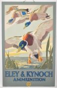 ICI Eley & Kynoch Ammunition shop display or advertising poster with Stuart Tresilian artwork,