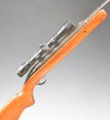 BSA Airsporter .22 under-lever air rifle with semi pistol grip and Gamo Sporter 4x32 scope, NVSN.