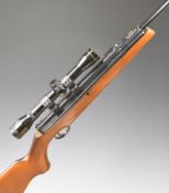 Webley Tracker .22 side-lever air rifle with semi-pistol grip, raised cheek piece, faux sound