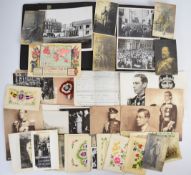 WW1 and WW2 Royal family and Gloucestershire Regiment interest photo album, loose photos,